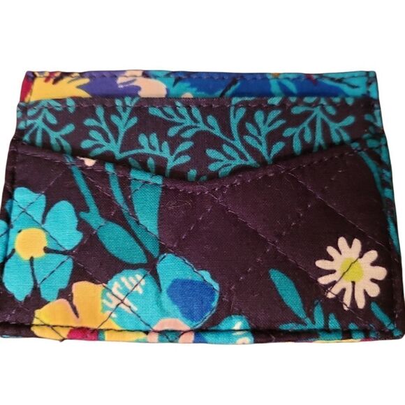 Vera Bradley Blue Floral Slim Card Case - Picture 2 of 3